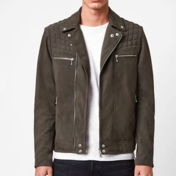 ALLSAINTS Bandon Leather Biker Jacket, SIZE XLARGE